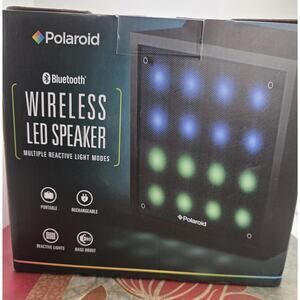 Polaroid Bluetooth Music Responsive Wireless Speaker LED Rechargeable Bass Boost